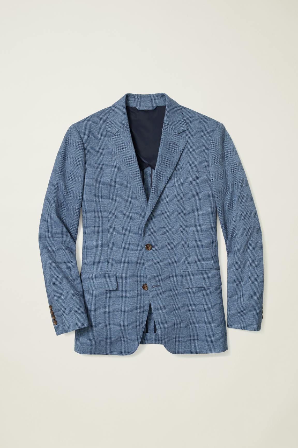 Jetsetter Knit Blazer / Bonobos - mid blue glenplaid