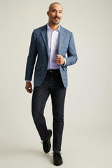 Jetsetter Knit Blazer / Bonobos - mid blue glenplaid