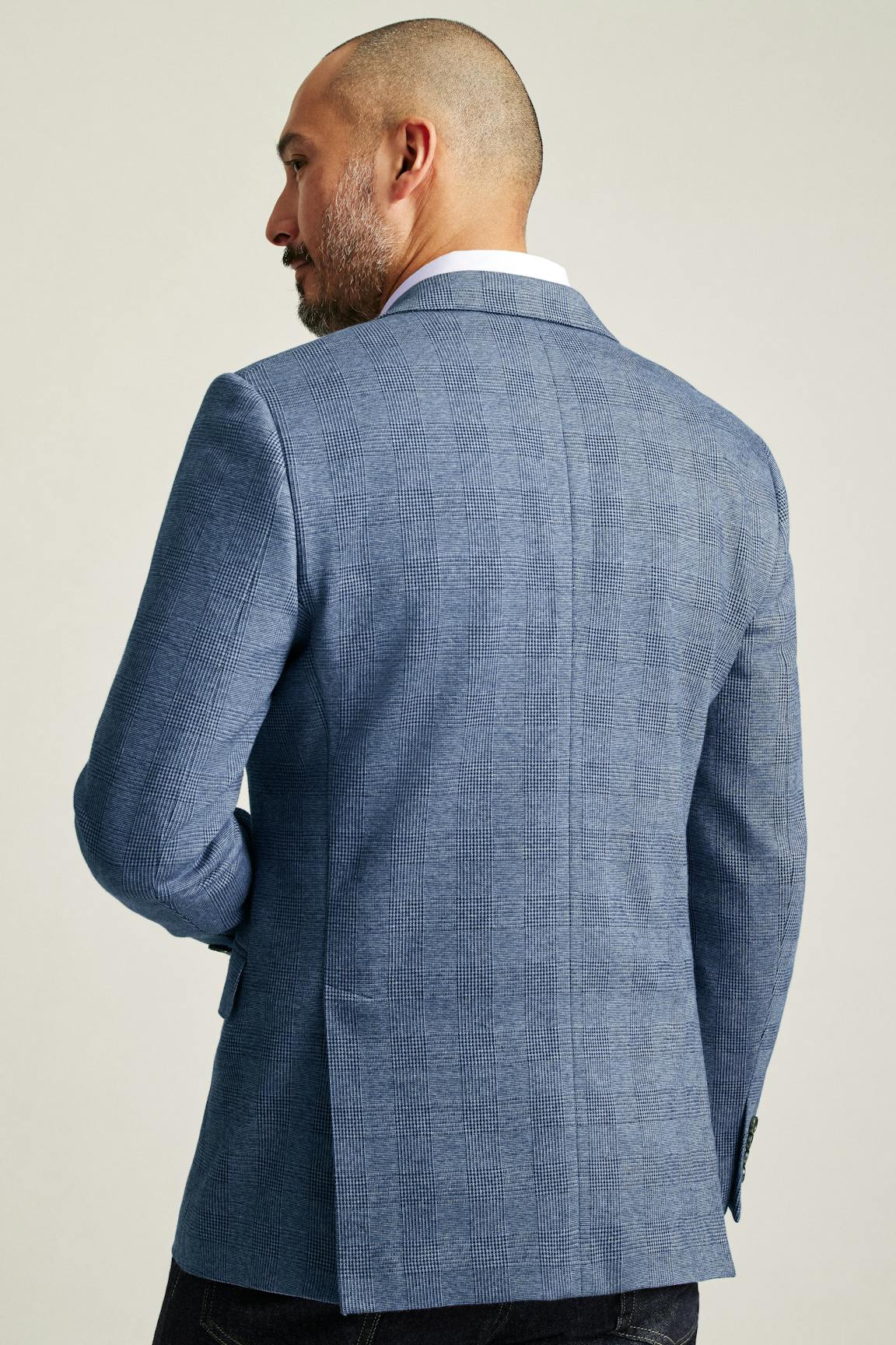 Jetsetter Knit Blazer / Bonobos - mid blue glenplaid