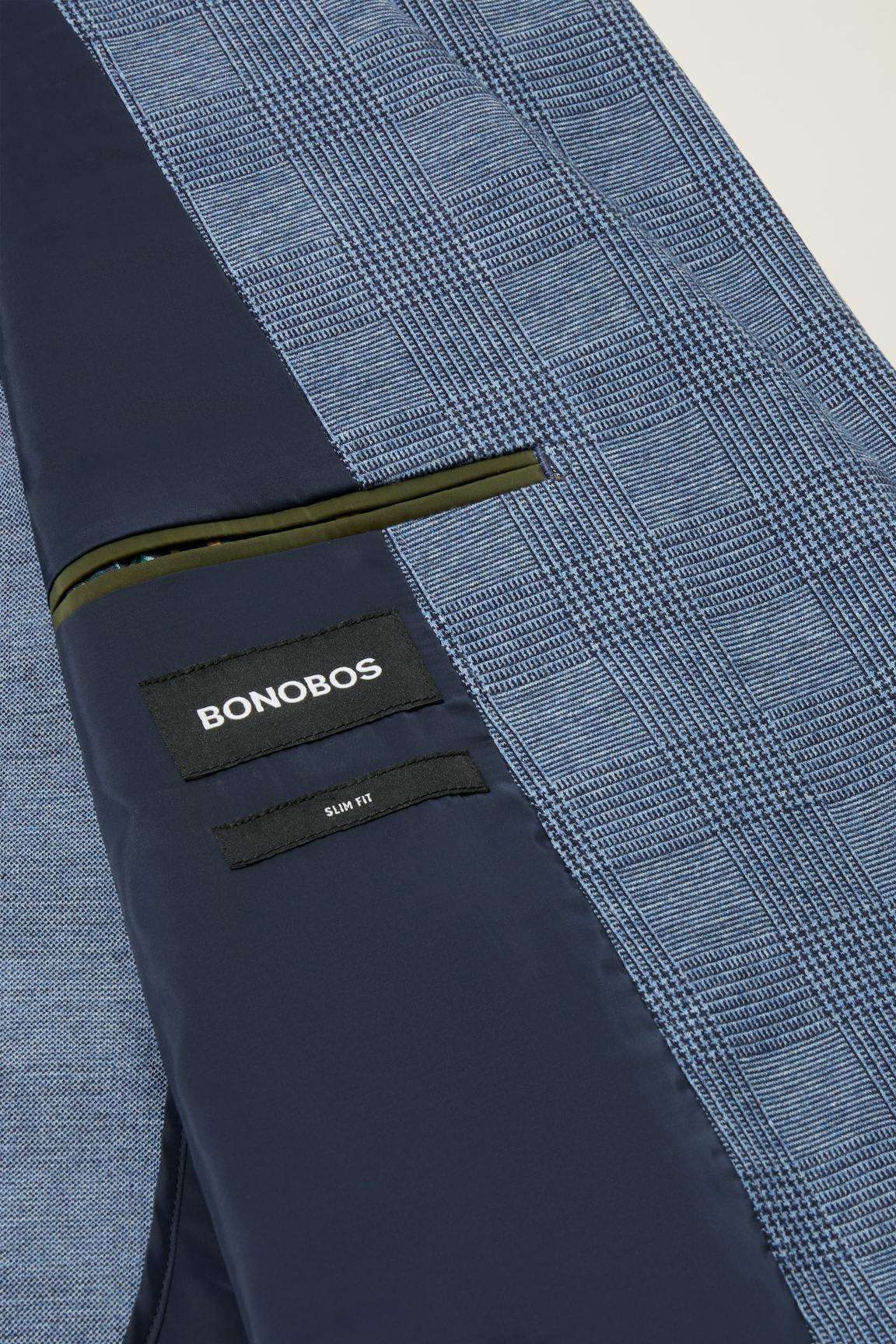 Jetsetter Knit Blazer / Bonobos - mid blue glenplaid