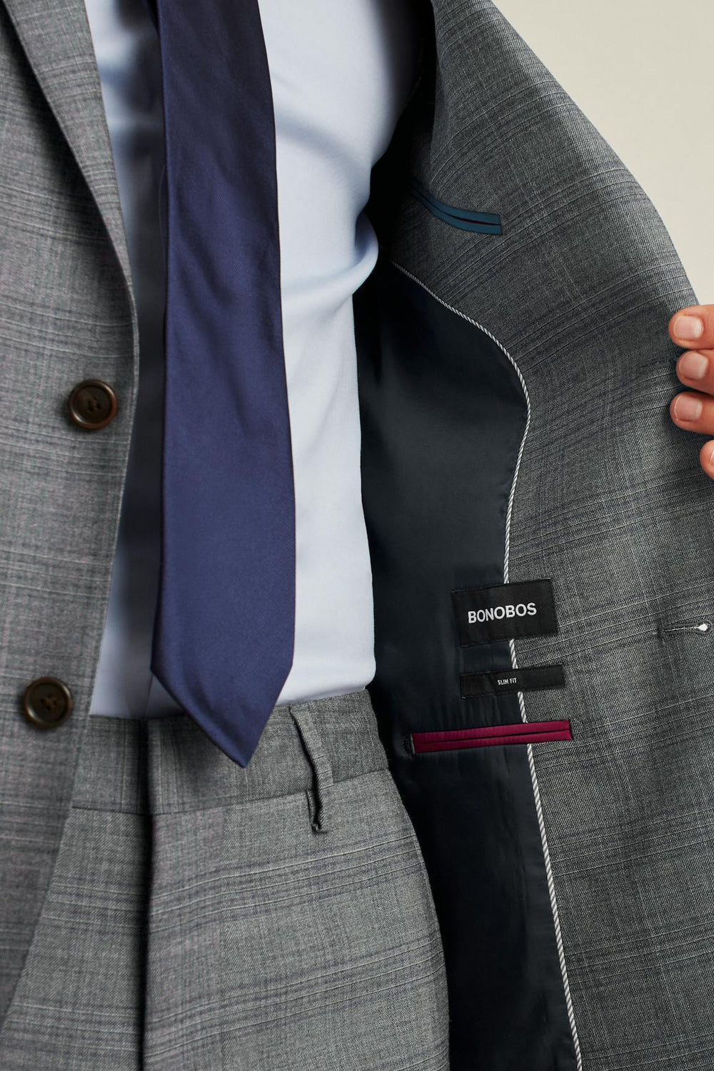 Jetsetter Wool Blazer / Bonobos - grey check