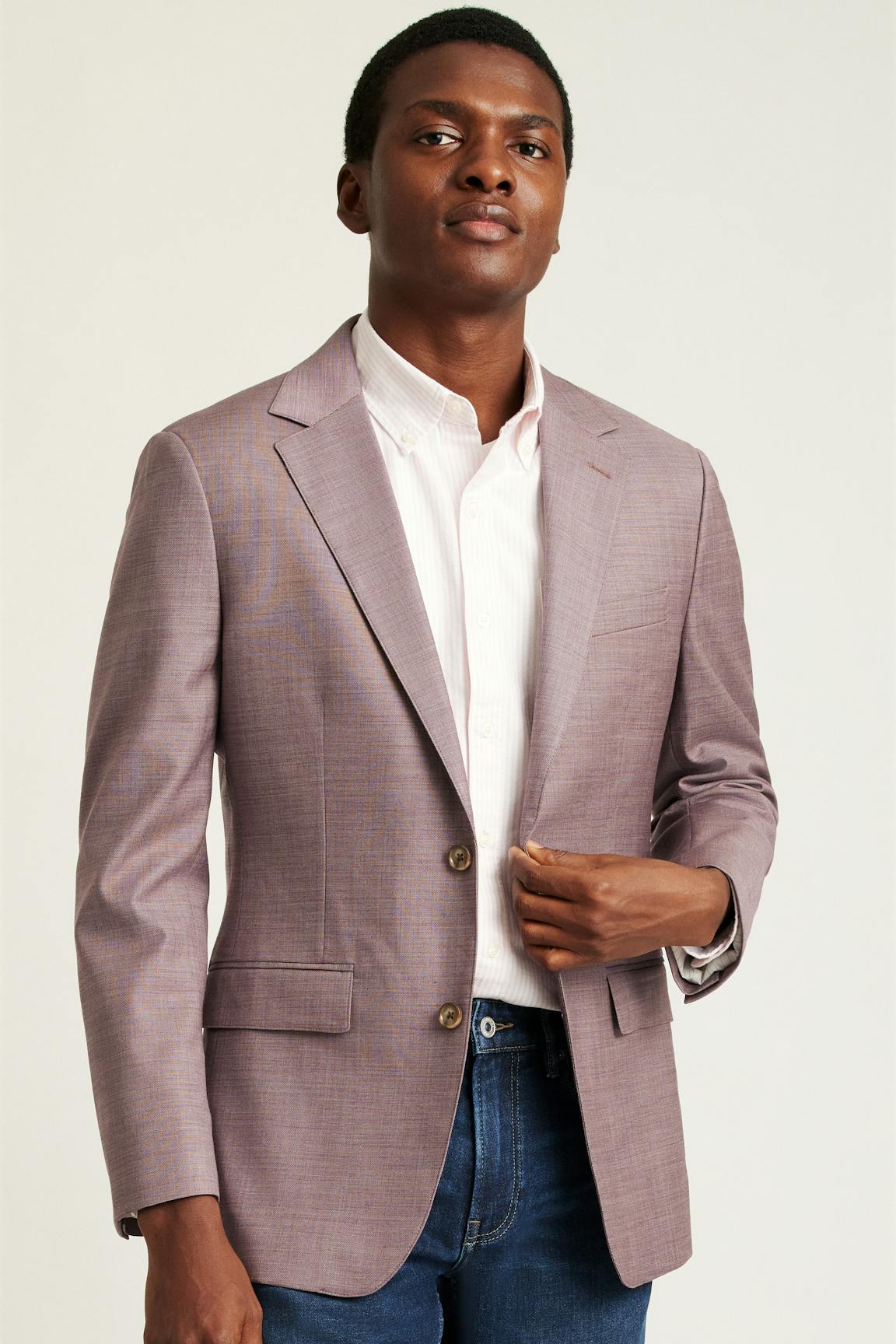 Jetsetter Wool Blazer / Bonobos - mauve sharkskin