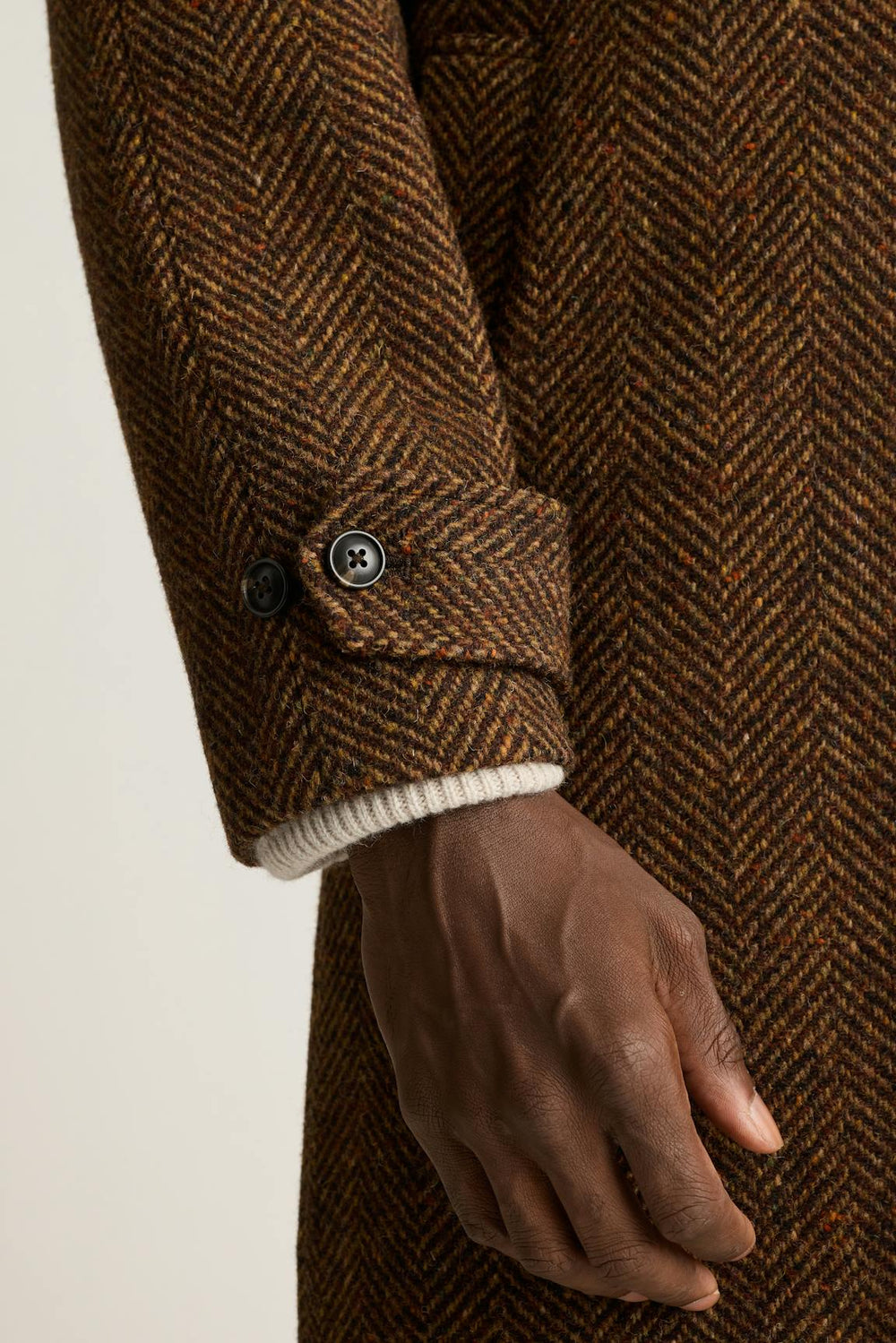 The Italian Wool Overcoat / Bonobos - rust herringbone