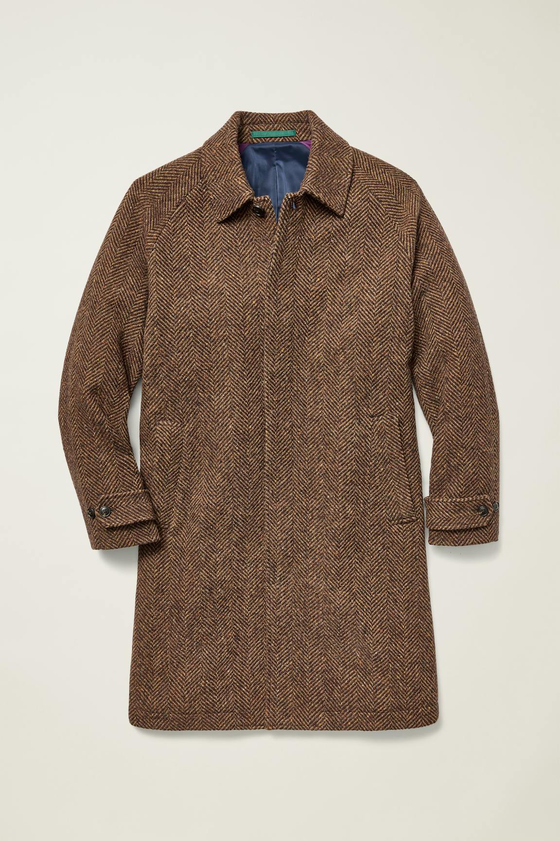 The Italian Wool Overcoat / Bonobos - rust herringbone