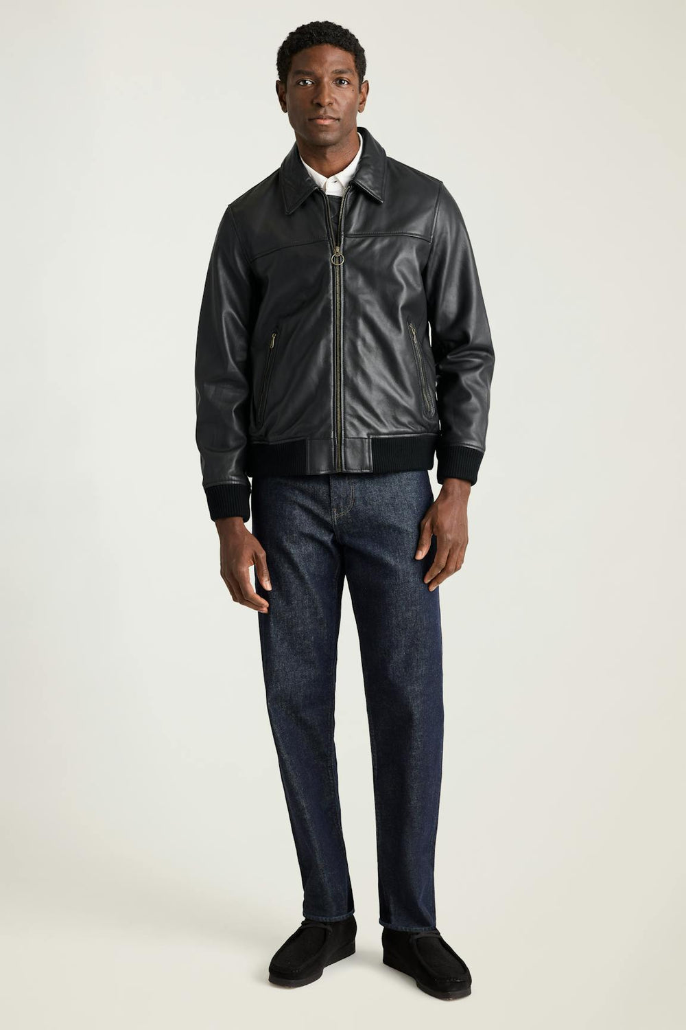 The Bowery Leather Bomber / Bonobos - black