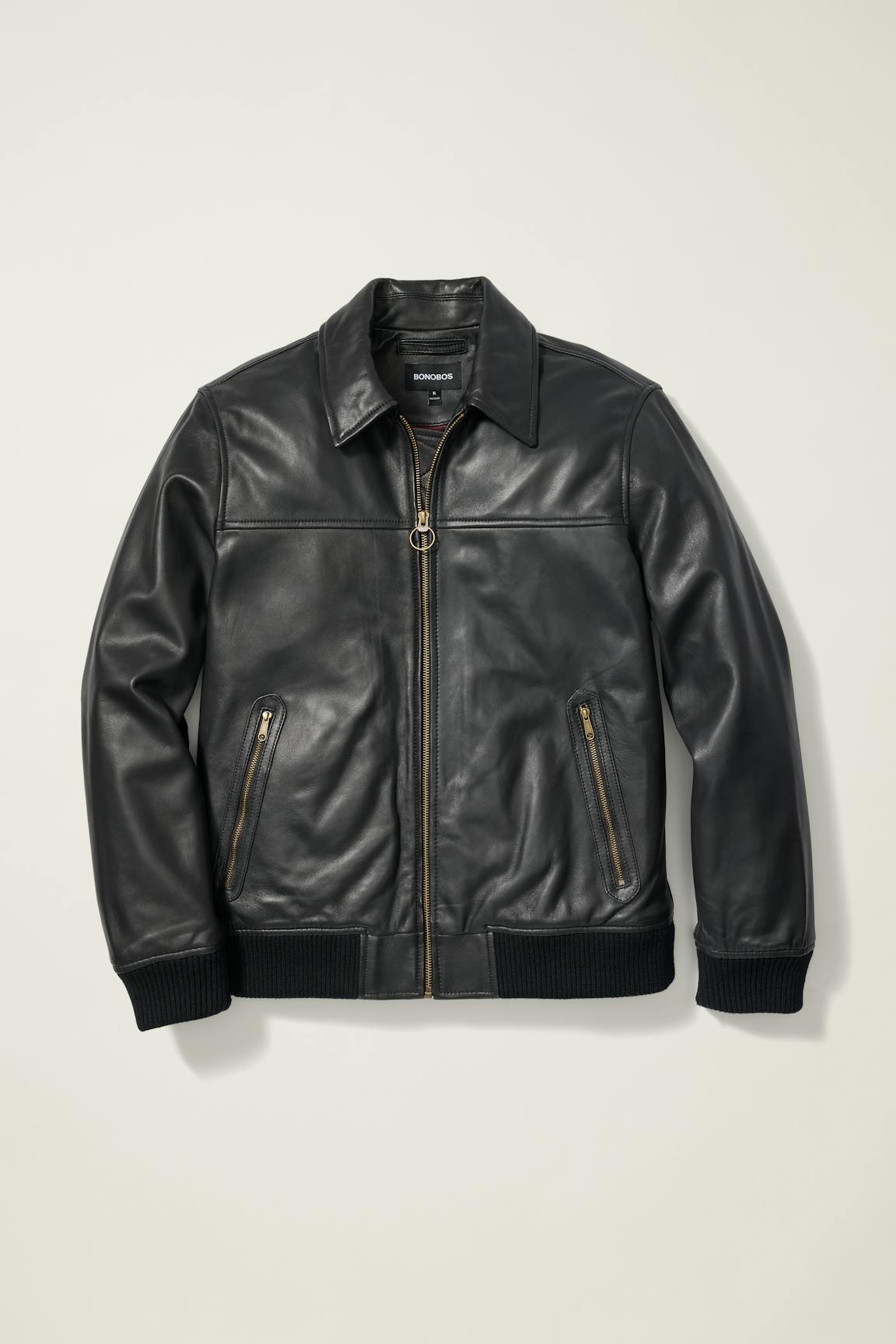 The Bowery Leather Bomber / Bonobos - black