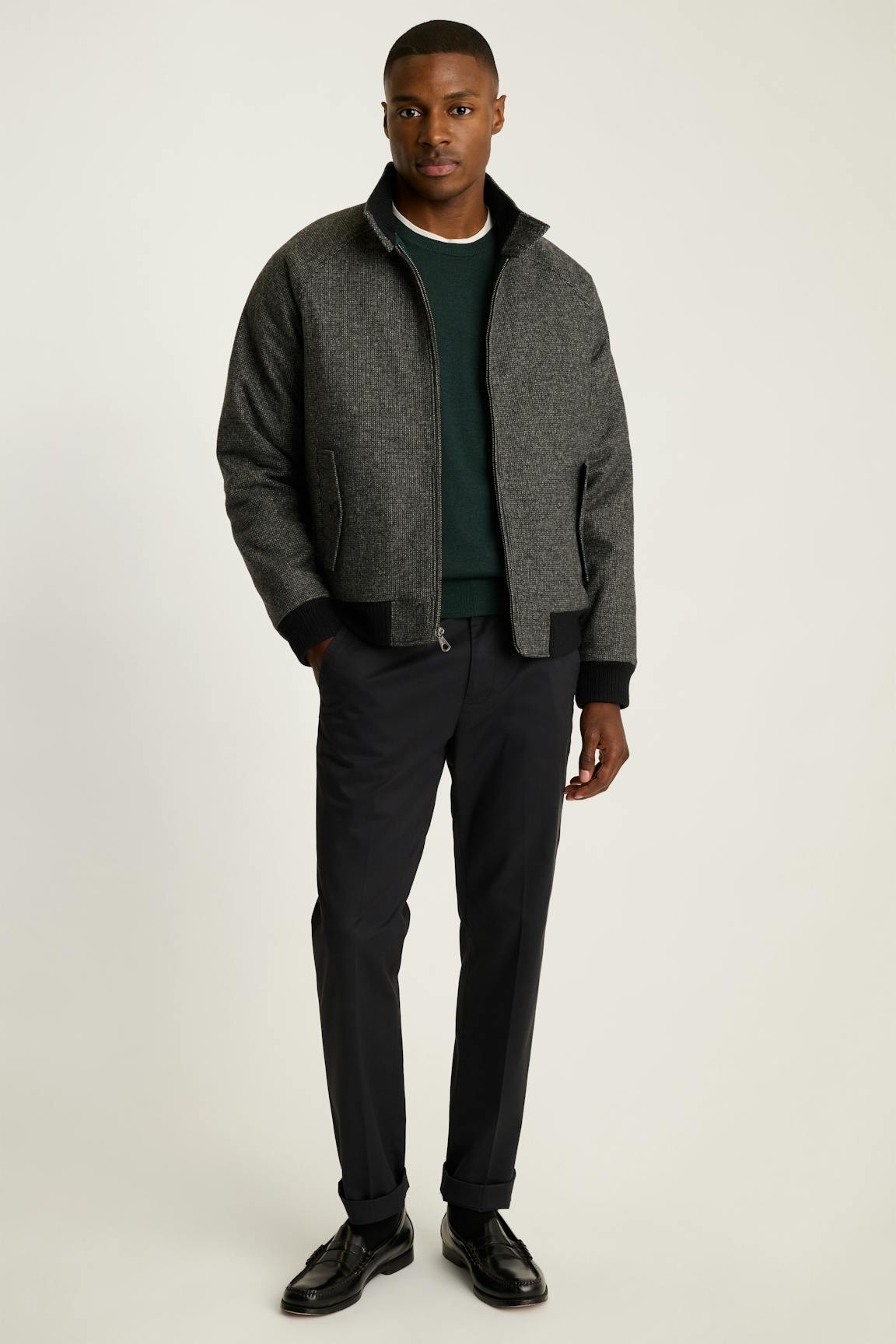 The Italian Wool Harrington Jacket / Bonobos - gray