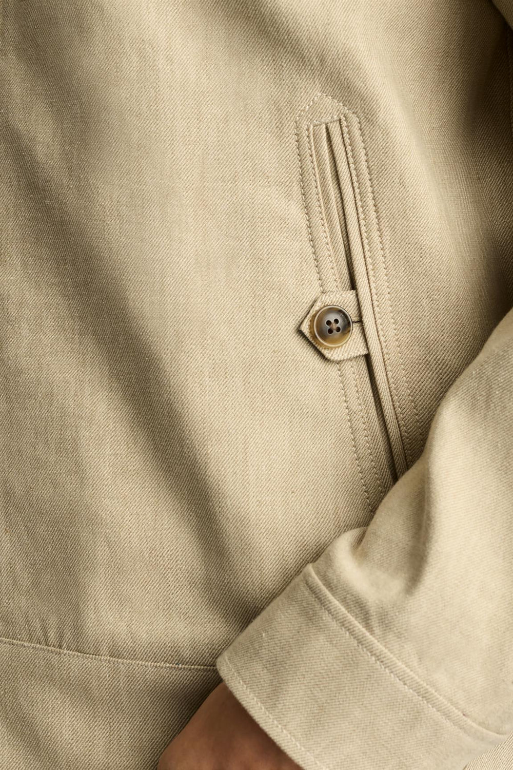 Aviator Linen Cotton Bomber / Bonobos - light khaki sand