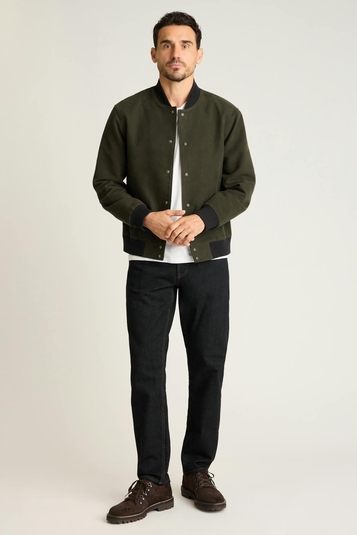 The Italian Moleskin Bomber / Bonobos - dark olive green