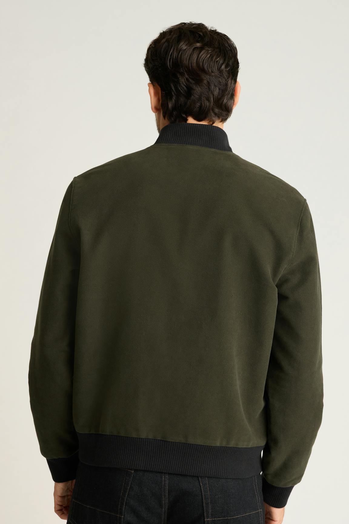 The Italian Moleskin Bomber / Bonobos - dark olive green