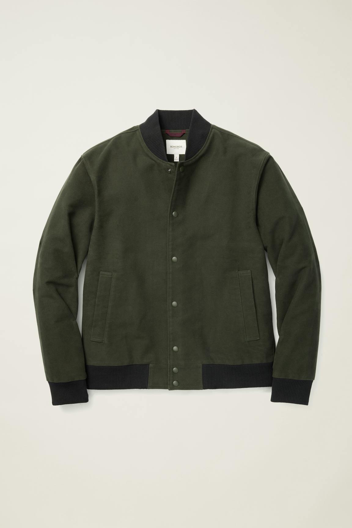 The Italian Moleskin Bomber / Bonobos - dark olive green