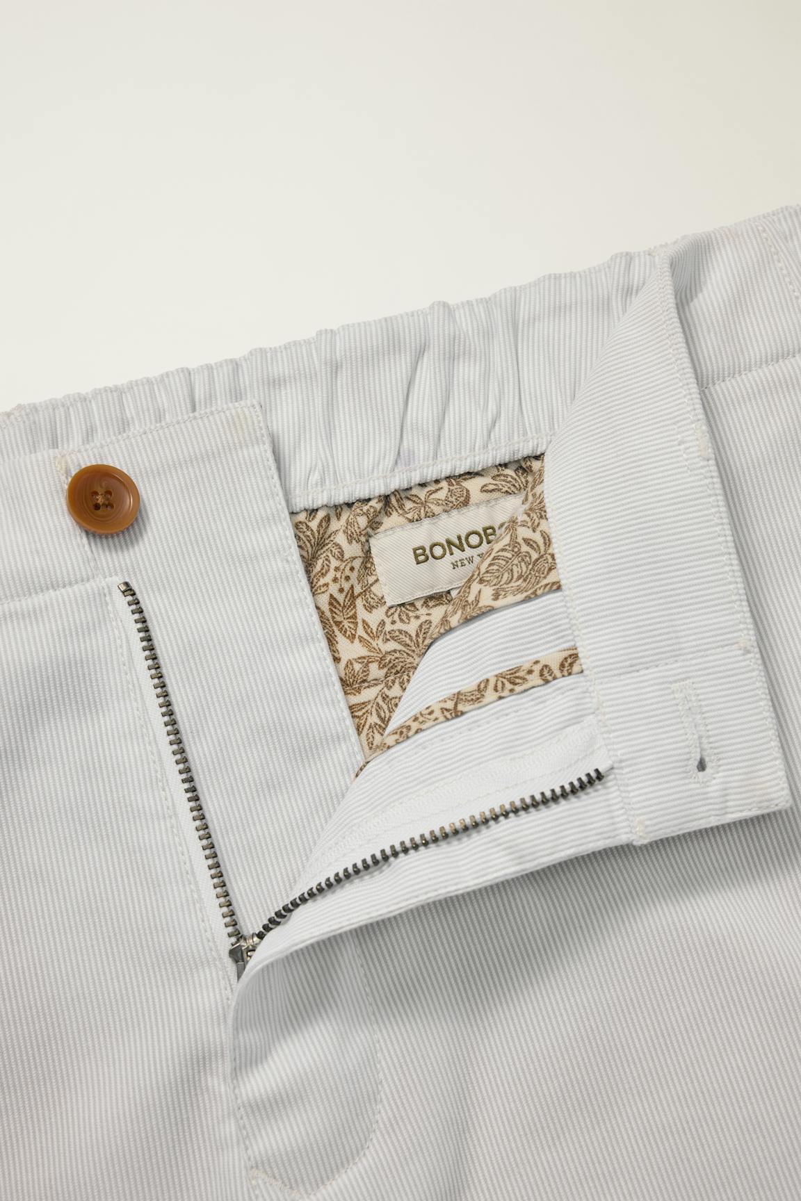 Lightweight Chino Short / Bonobos - oyster grey stripe