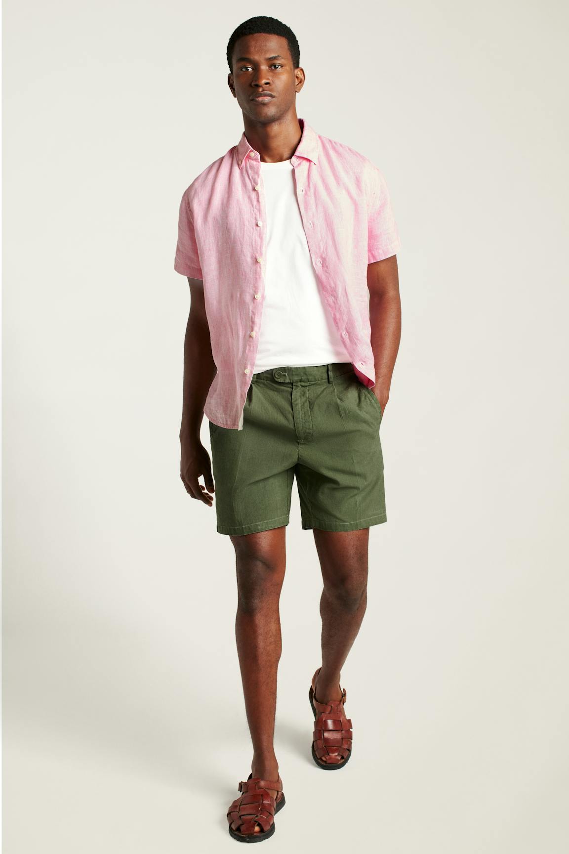 Coastal Linen Short / Bonobos - green juice