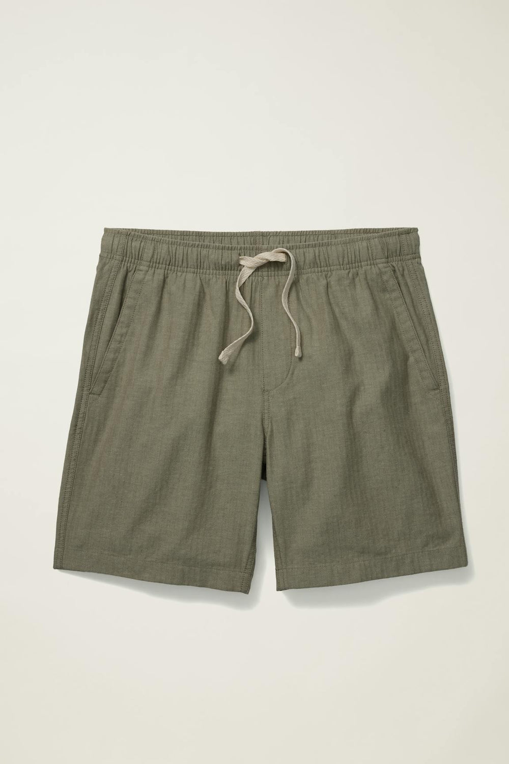 Nomad Short / Bonobos - olive green herringbone linen