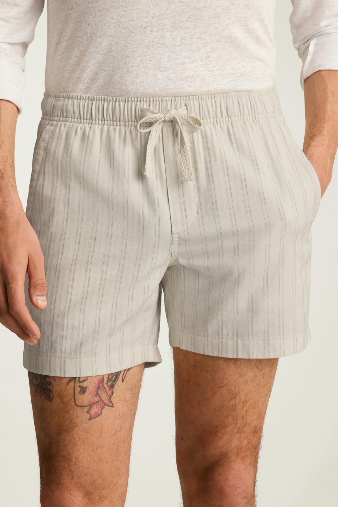 Nomad Short / Bonobos - ivory linen stripe