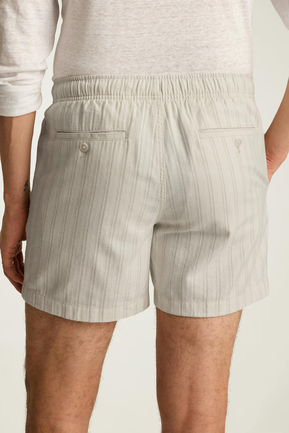 Nomad Short / Bonobos - ivory linen stripe