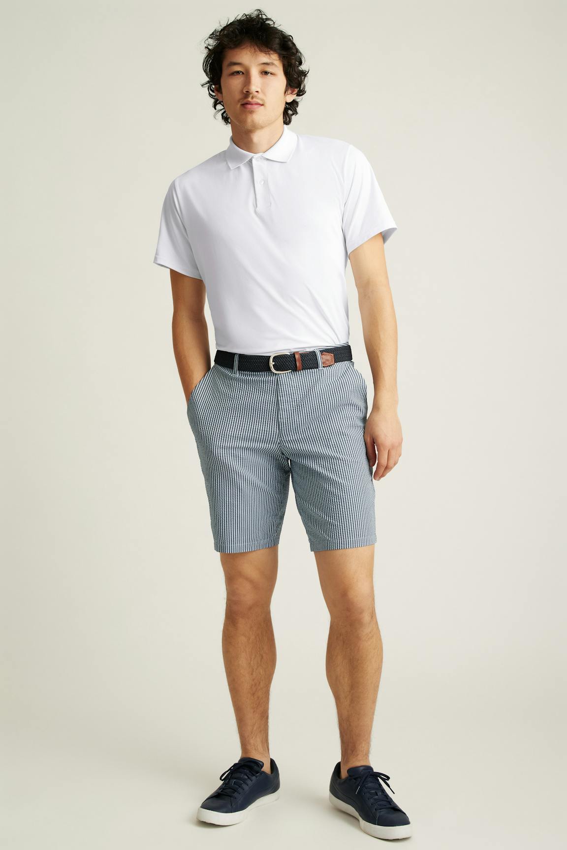 Performance Seersucker Golf Short / Bonobos - bluesy stripe