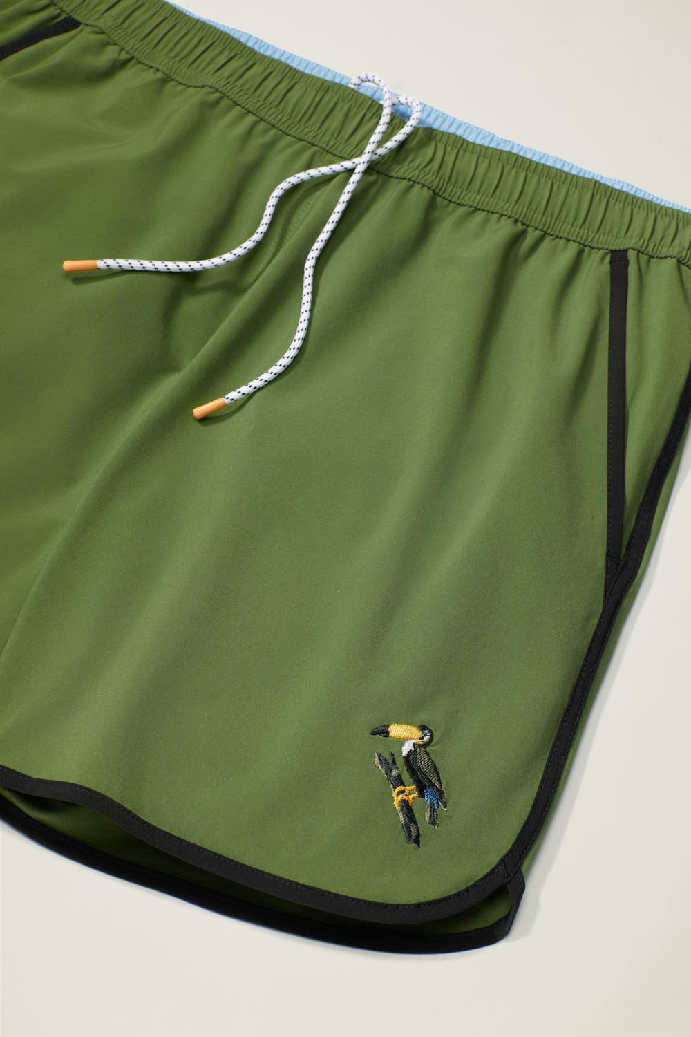 Throwback Swim Trunks / Bonobos - green toucan embroidery
