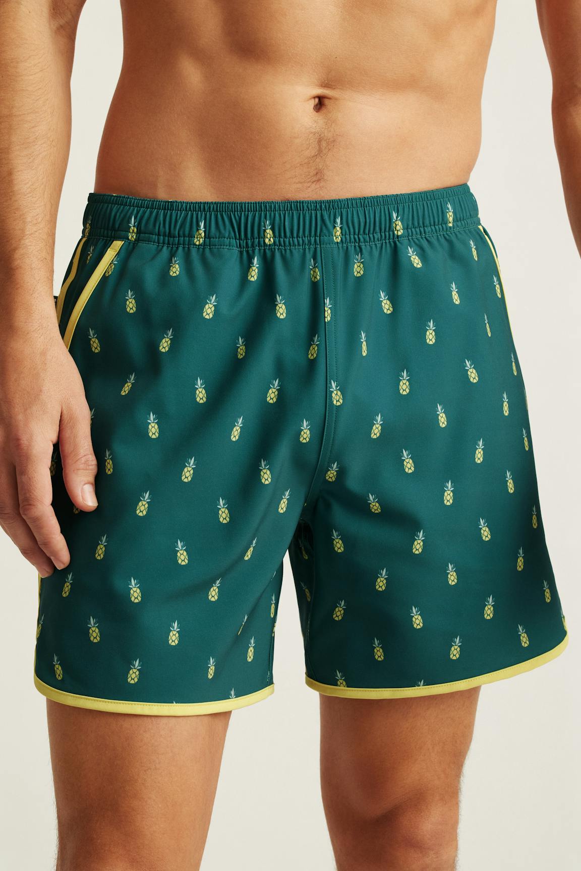 Throwback Swim Trunks / Bonobos - green pineapple party