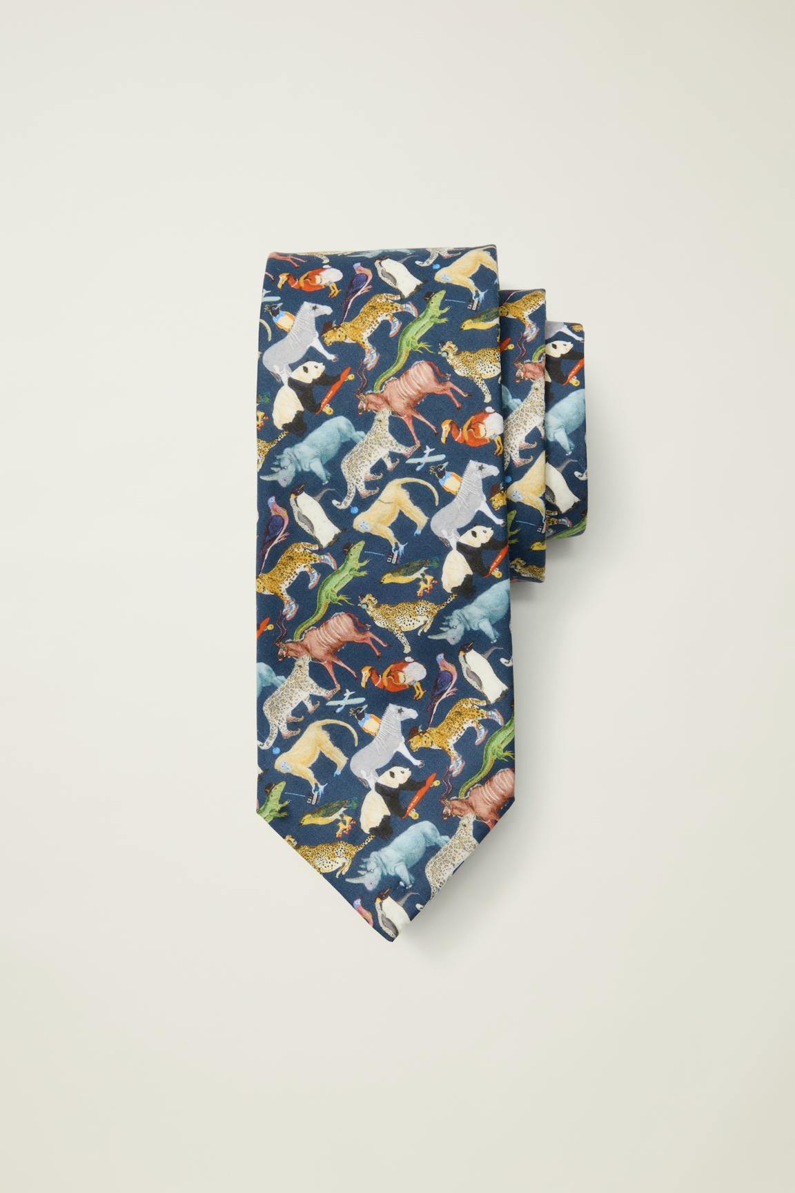 Cotton Necktie Made With Liberty Fabric / Bonobos - queue for the zoo