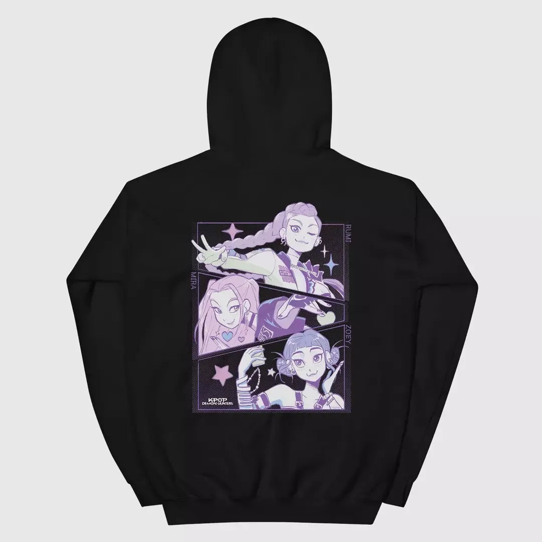 Funko KPop Demon Hunters HUNTR/X Black Hoodie  Merch Lab