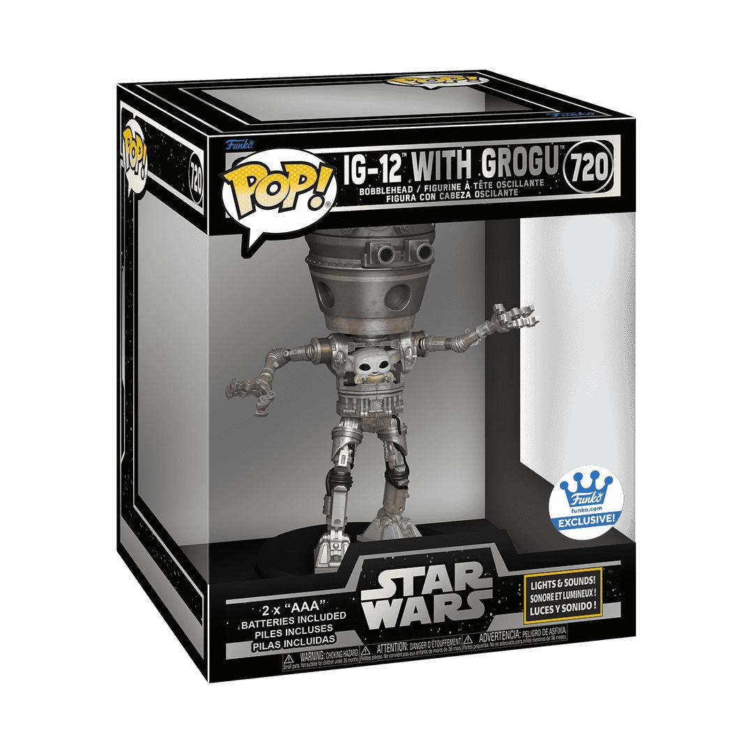 Funko Pop! Deluxe Lights and Sounds IG-12 with Grogu