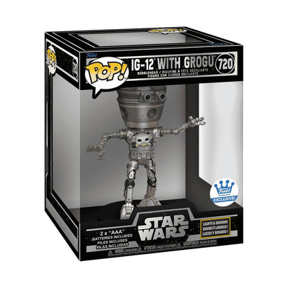 Funko Pop! Deluxe Lights and Sounds IG-12 with Grogu