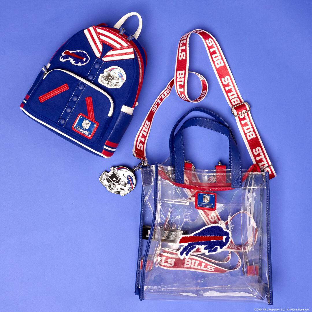 Funko NFL Buffalo Bills Clear Convertible Backpack & Tote Crossbody Stadium Bag | Loungefly