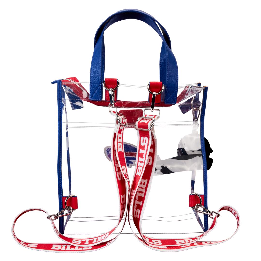 Funko NFL Buffalo Bills Clear Convertible Backpack & Tote Crossbody Stadium Bag | Loungefly