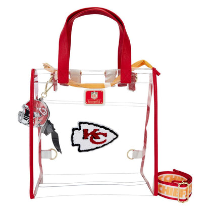 Funko NFL Kansas City Chiefs Clear Convertible Backpack & Tote Crossbody Stadium Bag | Loungefly