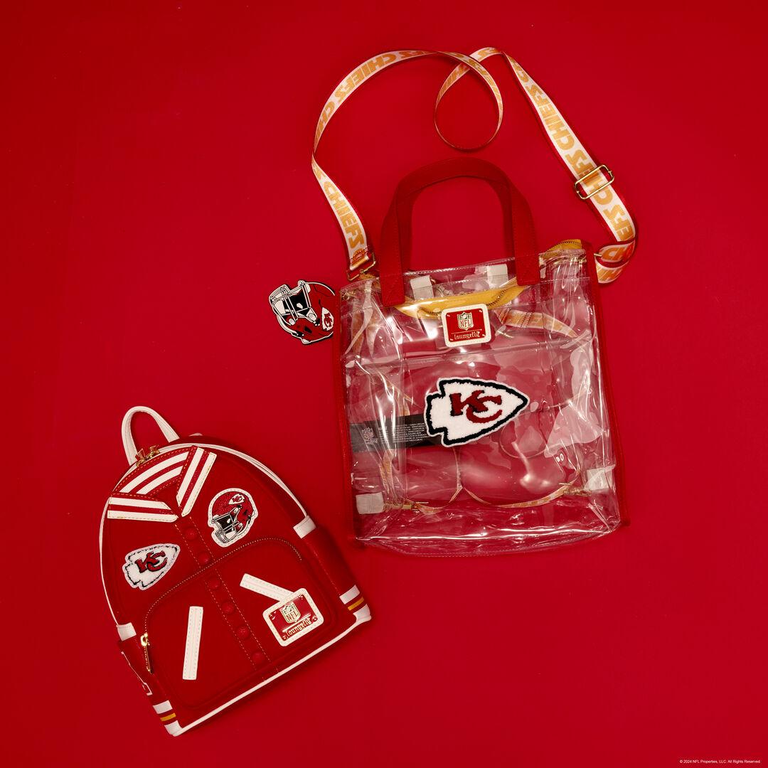 Funko NFL Kansas City Chiefs Clear Convertible Backpack & Tote Crossbody Stadium Bag | Loungefly