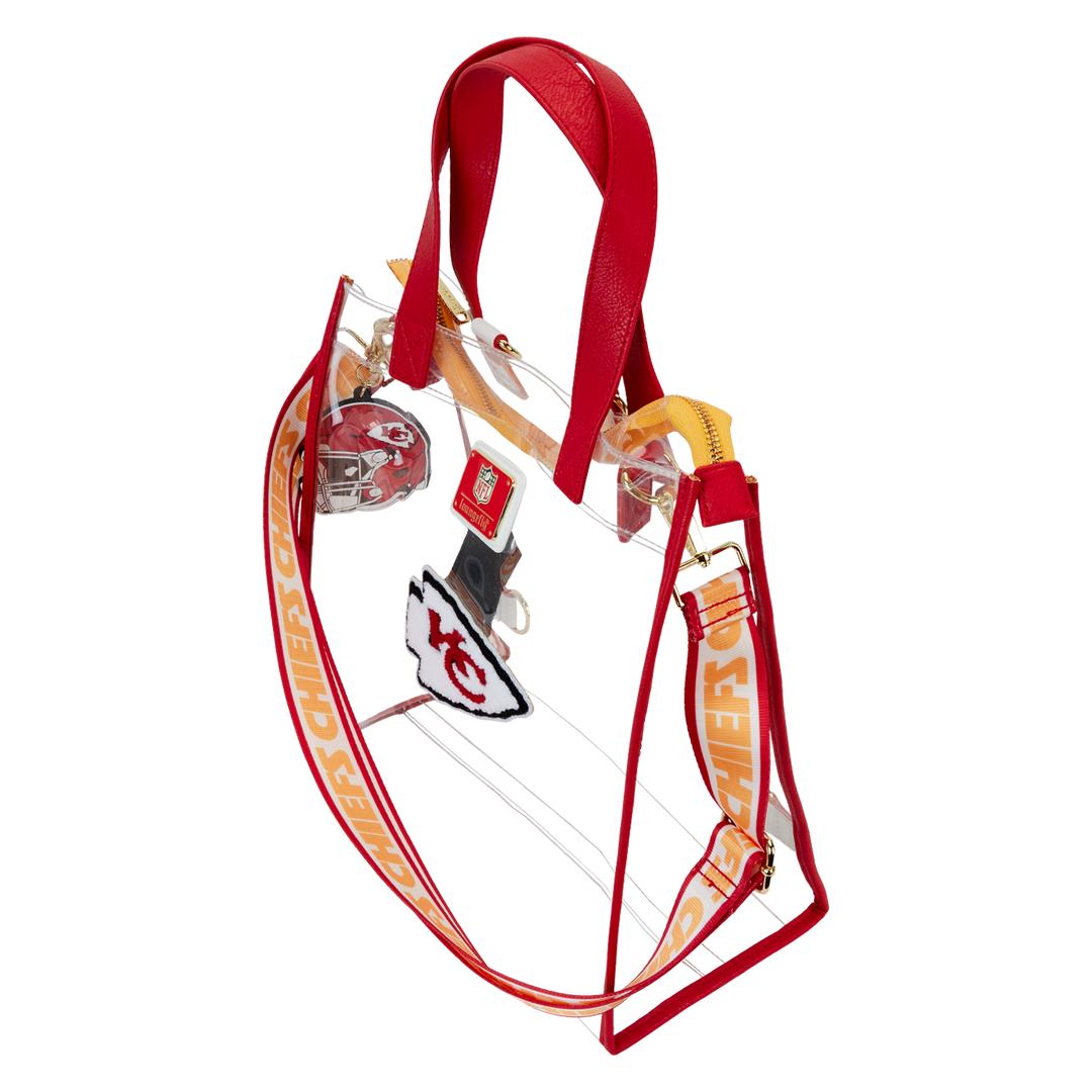 Funko NFL Kansas City Chiefs Clear Convertible Backpack & Tote Crossbody Stadium Bag | Loungefly