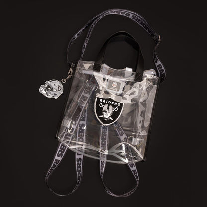 Funko NFL Las Vegas Raiders Clear Convertible Backpack & Tote Crossbody Stadium Bag | Loungefly