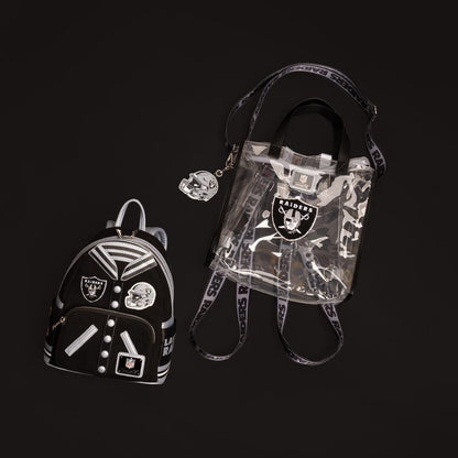 Funko NFL Las Vegas Raiders Clear Convertible Backpack & Tote Crossbody Stadium Bag | Loungefly
