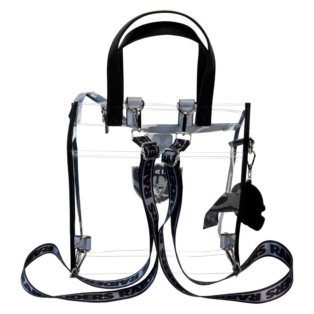 Funko NFL Las Vegas Raiders Clear Convertible Backpack & Tote Crossbody Stadium Bag | Loungefly