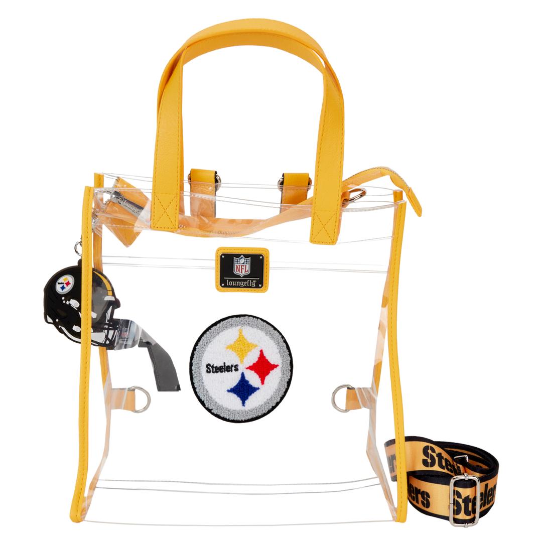 Funko NFL Pittsburgh Steelers Clear Convertible Backpack & Tote Crossbody Stadium Bag | Loungefly
