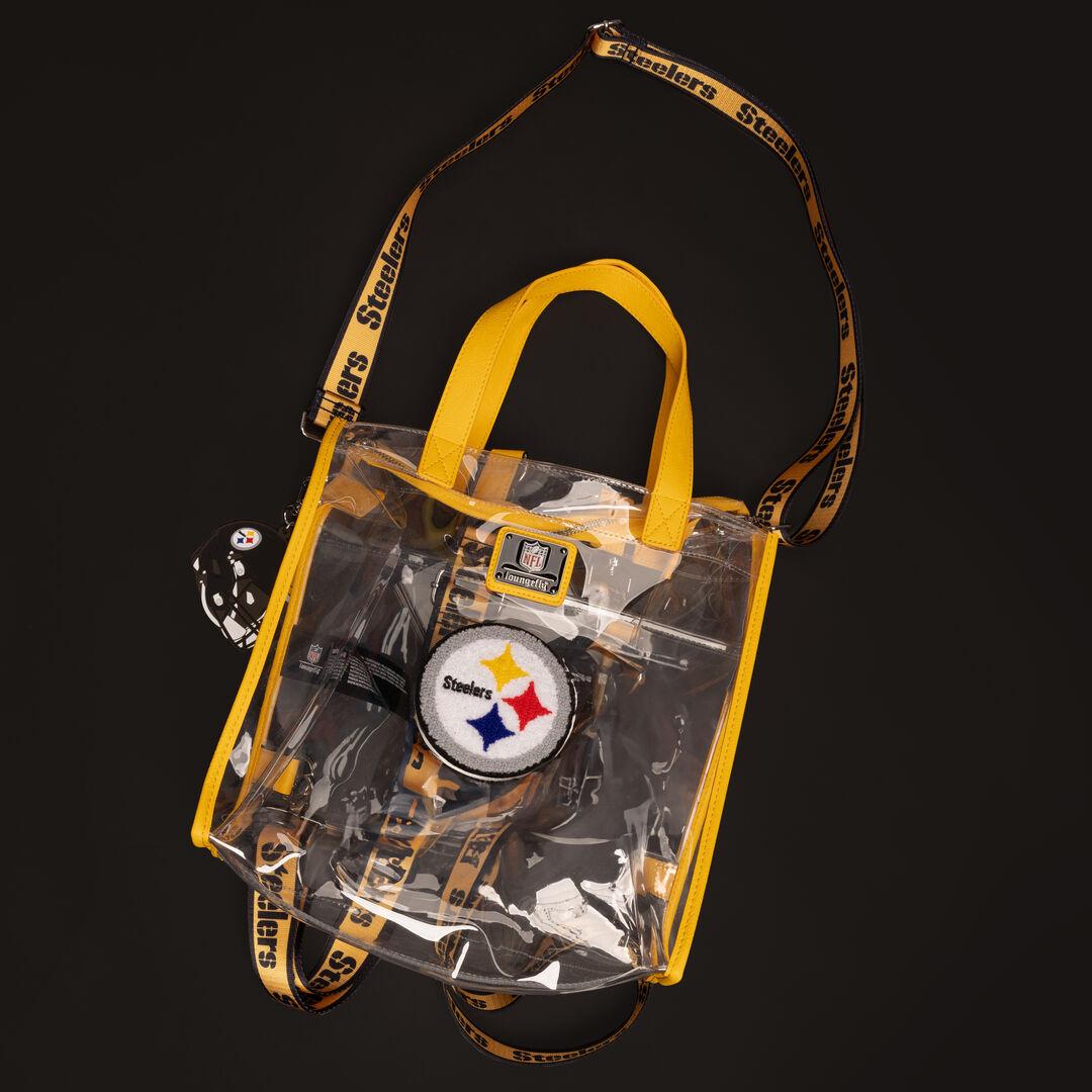 Funko NFL Pittsburgh Steelers Clear Convertible Backpack & Tote Crossbody Stadium Bag | Loungefly