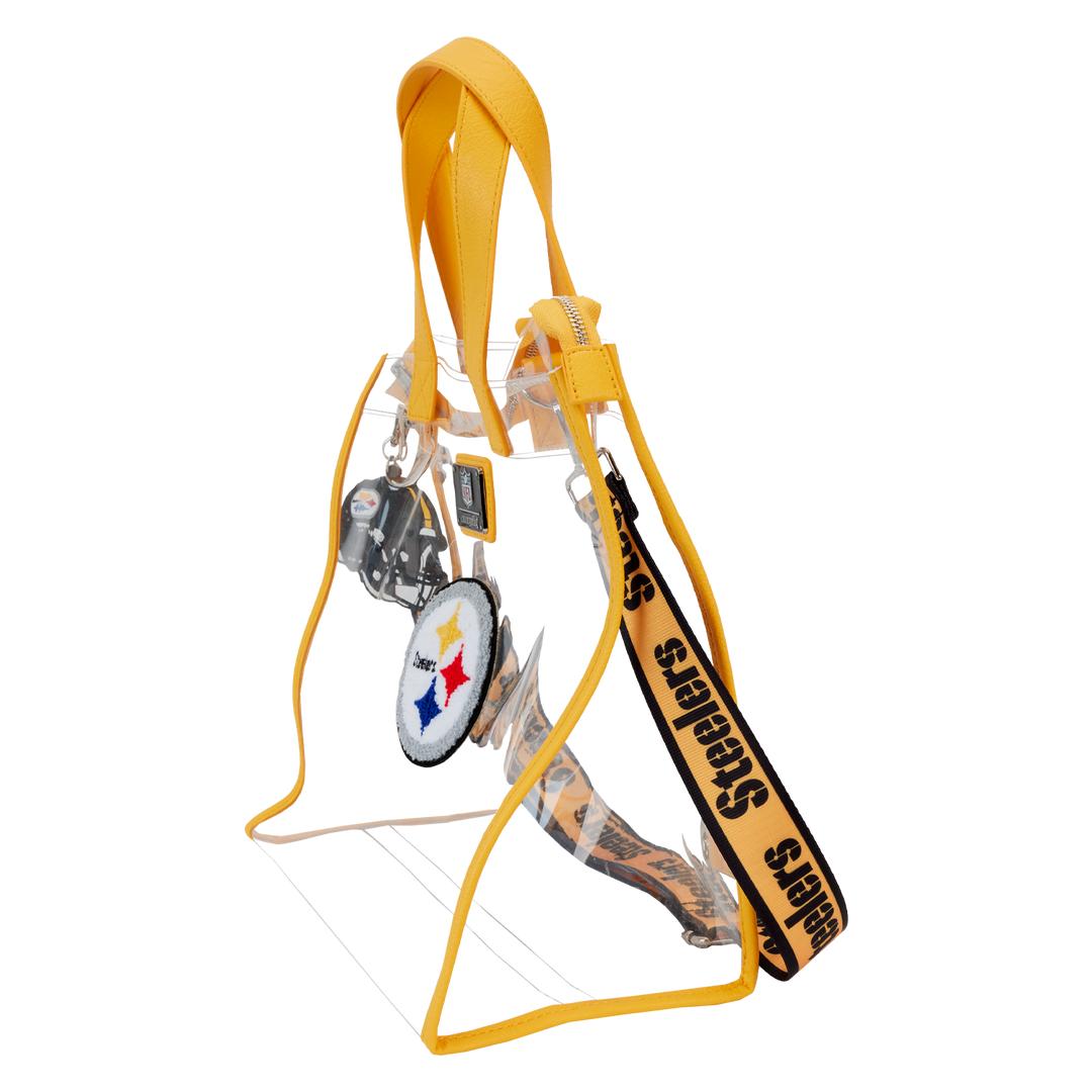 Funko NFL Pittsburgh Steelers Clear Convertible Backpack & Tote Crossbody Stadium Bag | Loungefly