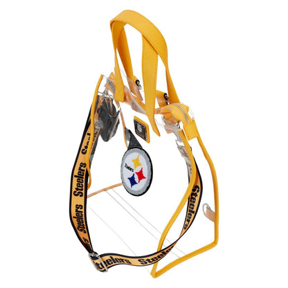 Funko NFL Pittsburgh Steelers Clear Convertible Backpack & Tote Crossbody Stadium Bag | Loungefly