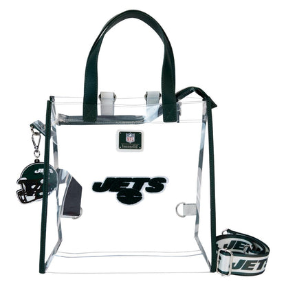 Funko NFL New York Jets Clear Convertible Backpack & Tote Crossbody Stadium Bag | Loungefly