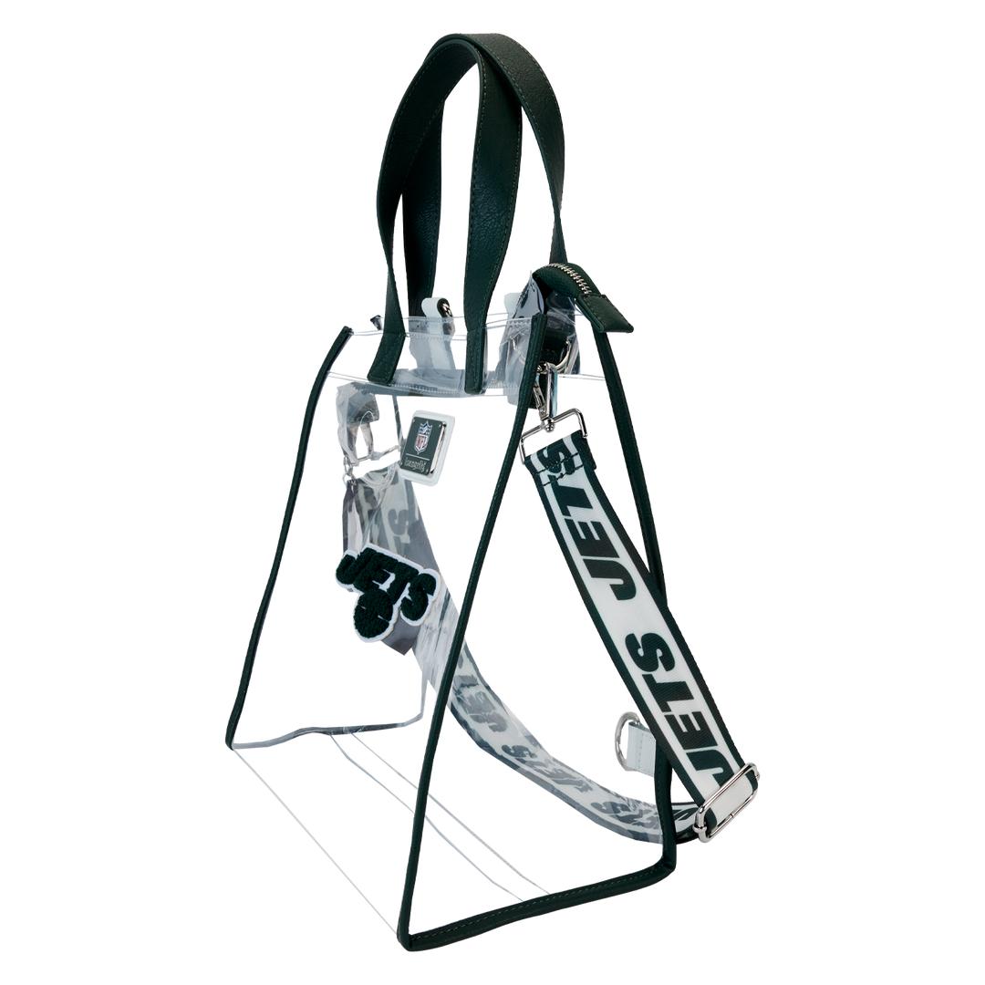 Funko NFL New York Jets Clear Convertible Backpack & Tote Crossbody Stadium Bag | Loungefly