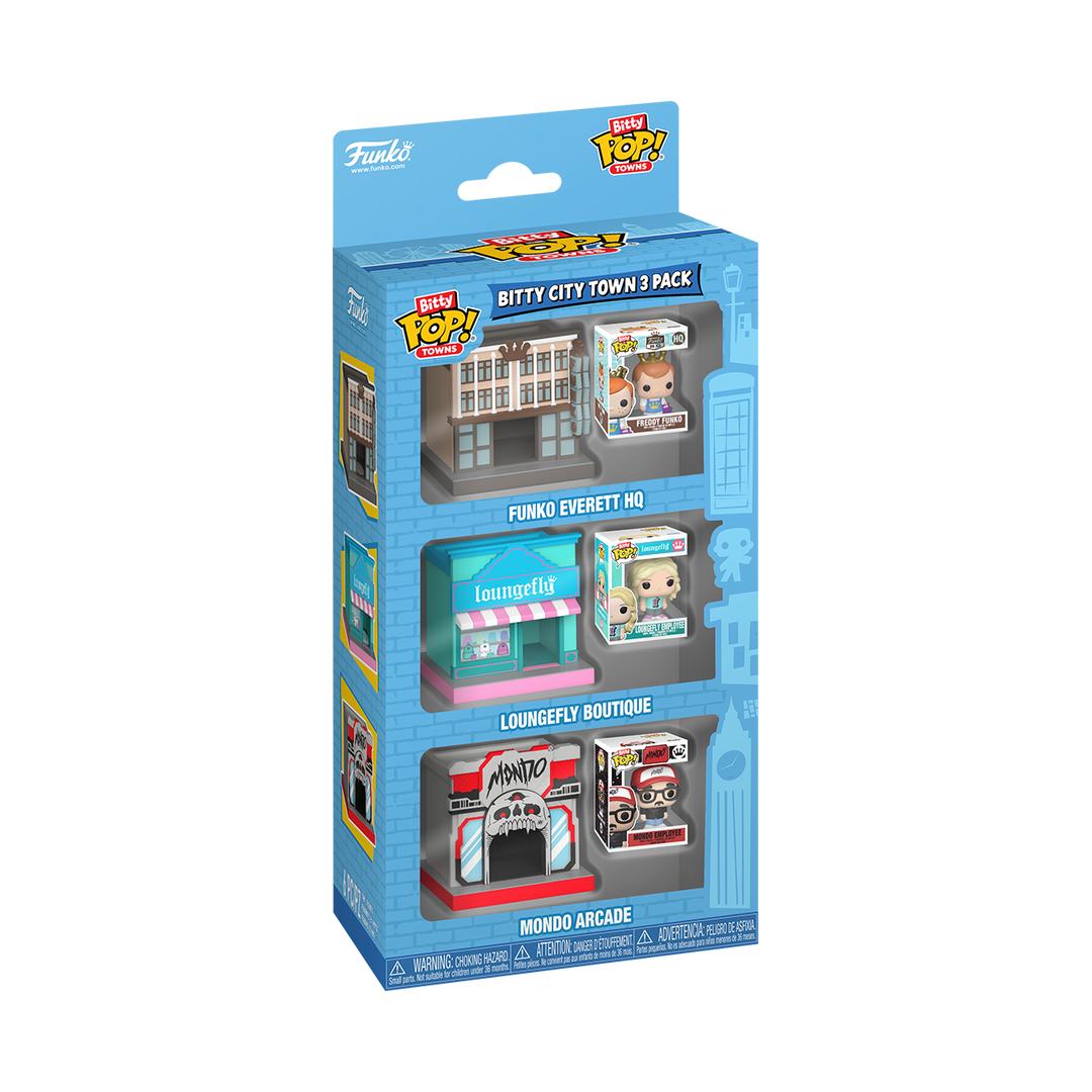 Funko Bitty Pop! City Towns Funko HQ, Loungefly Boutique, & Mondo Arcade 3-Pack