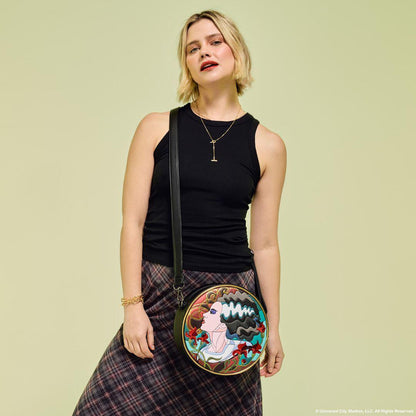 Funko Universal Monsters The Bride Of Frankenstein Stained Glass Crossbody Bag | Loungefly