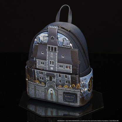 Funko Wednesday Nevermore Academy Castle Glow Mini Backpack | Loungefly