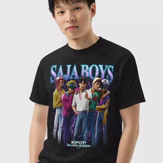 Funko KPop Demon Hunters SAJA BOYS Heartthrob T-Shirt  Merch Lab
