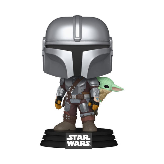 Funko Pop! The Mandalorian with Grogu (On Back)