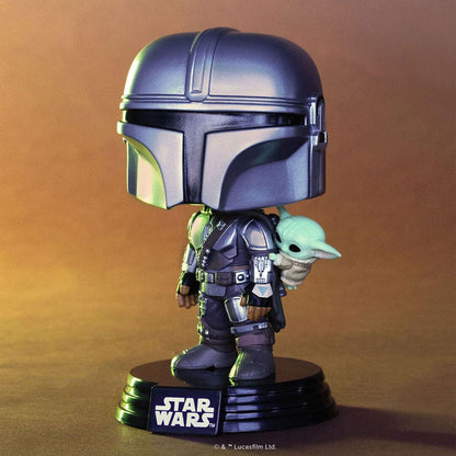 Funko Pop! The Mandalorian with Grogu (On Back)