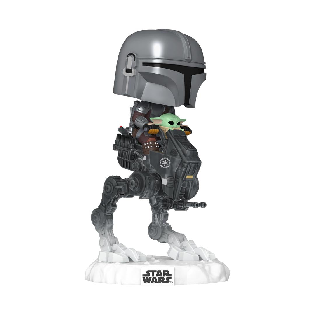 Funko Pop! Rides Deluxe The Mandalorian with Grogu in Imperial Remnant AT-RT