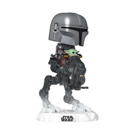 Funko Pop! Rides Deluxe The Mandalorian with Grogu in Imperial Remnant AT-RT