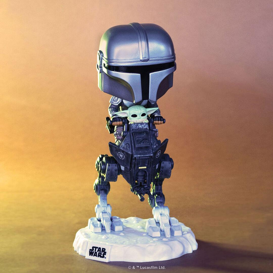 Funko Pop! Rides Deluxe The Mandalorian with Grogu in Imperial Remnant AT-RT